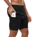 Shorts masculino 2 em 1,  Shorts fitness, com bolso escondido e lugar para colocar camiseta