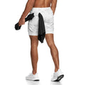 Shorts masculino 2 em 1,  Shorts fitness, com bolso escondido e lugar para colocar camiseta