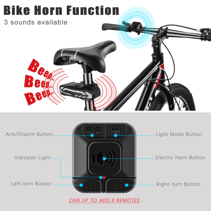 Wsdcam alarme de bicicleta anti-roubo impermeável bicicleta elétrica carro veículo alarme de segurança sensível lembrar vibração alarme da motocicleta