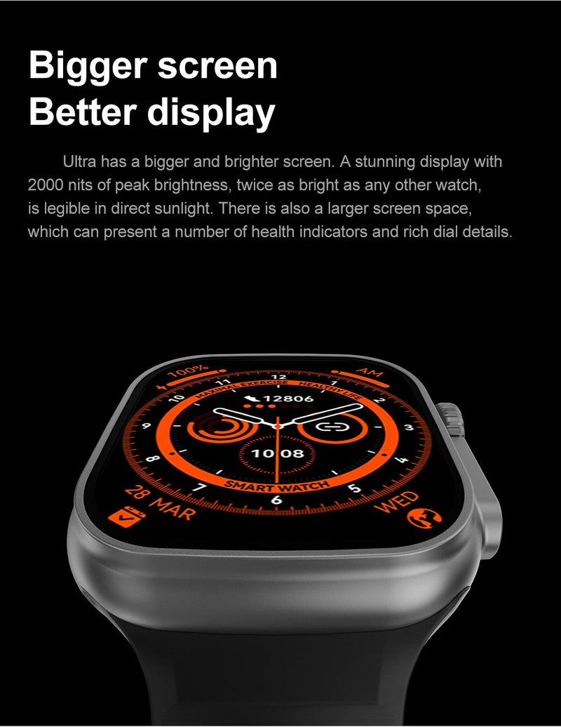 Novo relógio inteligente ultra series 8 nfc smartwatch Masculino/Feminino