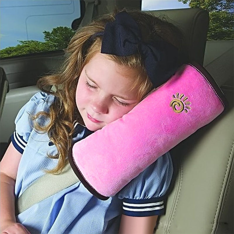 Travesseiro de Carro para Crianças e Bebê, Capa Protetora para Ombro de Pelúcia, Cinto de Segurança